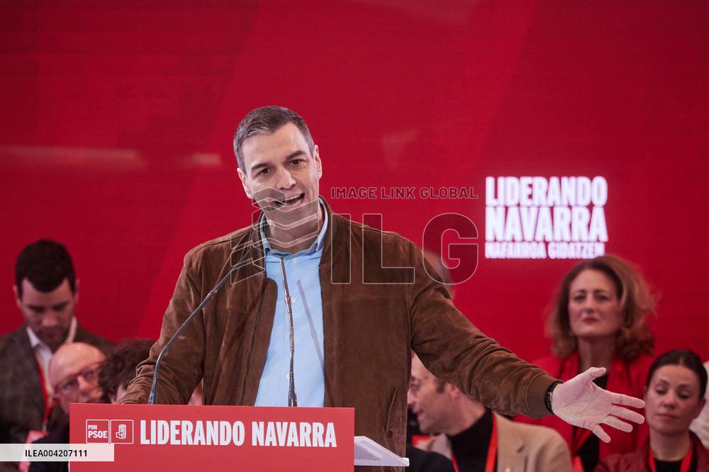 Pedro Sanchez attends the 13th Congress of the PSN in Pamplona - Spain