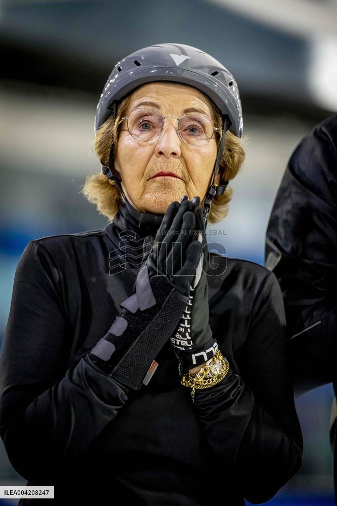 Princess Margriet and Family on the Thialf ice rink