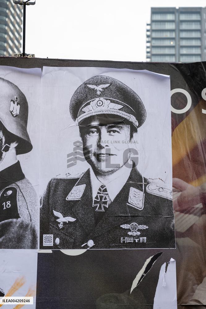 Nazi posters of Elon Musk and Donald Trump - London