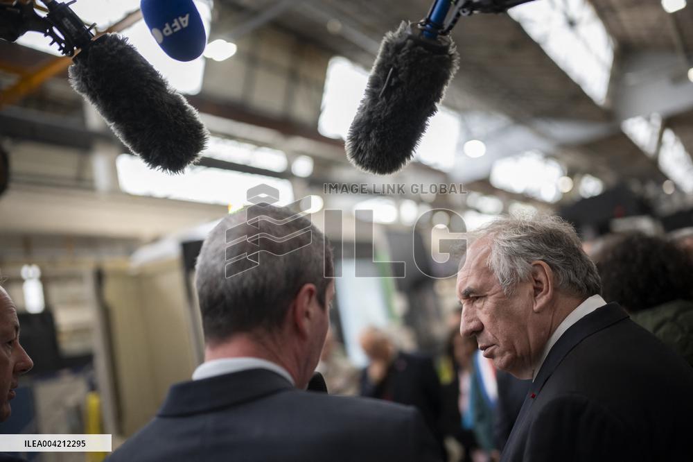Francois Bayrou during a visit focused on defence industry - Bourges