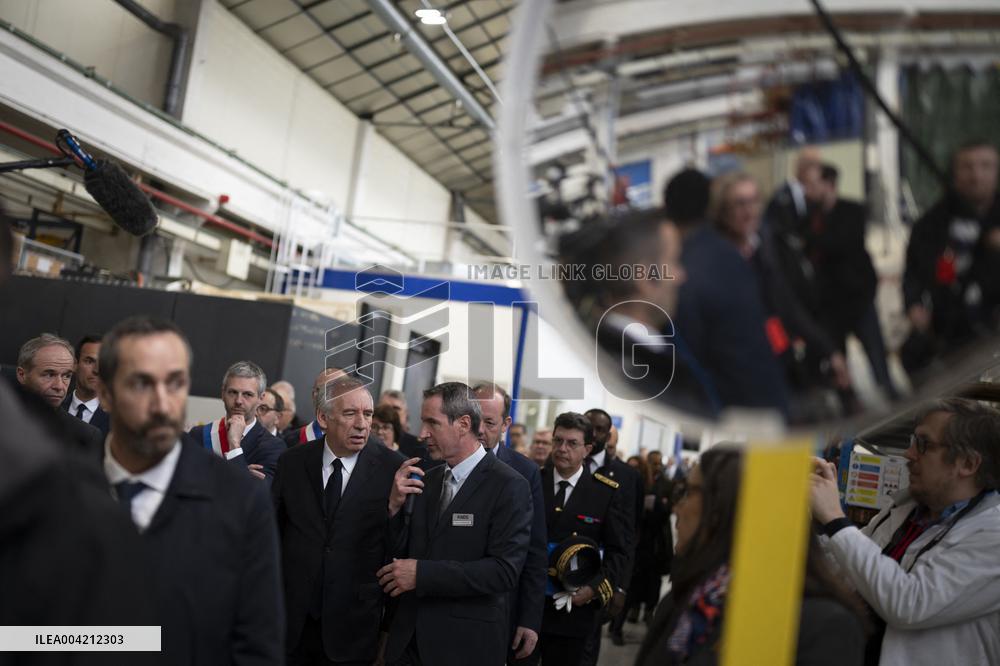 Francois Bayrou during a visit focused on defence industry - Bourges