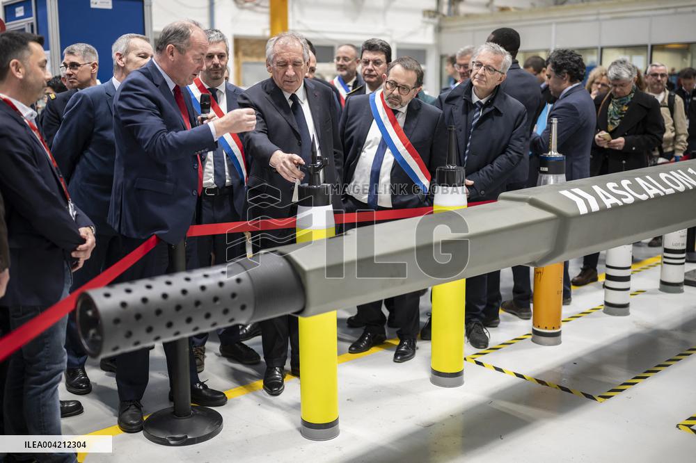 Francois Bayrou during a visit focused on defence industry - Bourges