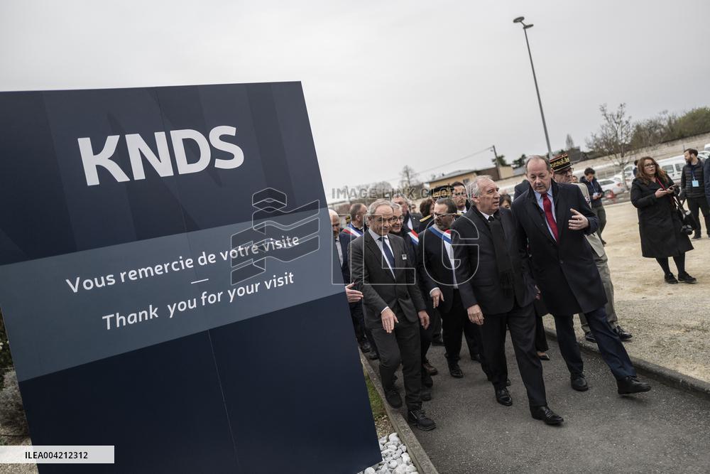 Francois Bayrou during a visit focused on defence industry - Bourges