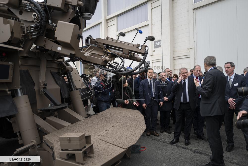 Francois Bayrou during a visit focused on defence industry - Bourges