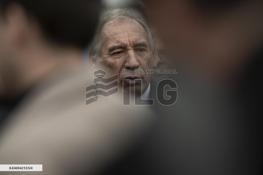 Francois Bayrou during a visit focused on defence industry - Bourges