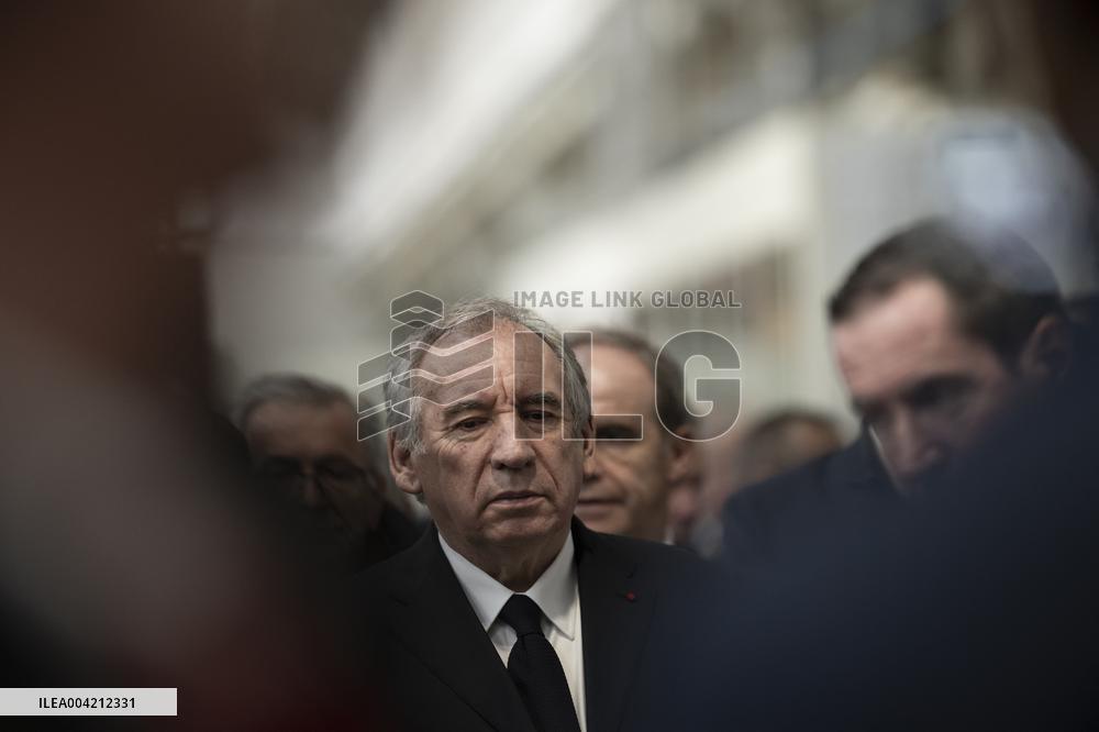 Francois Bayrou during a visit focused on defence industry - Bourges