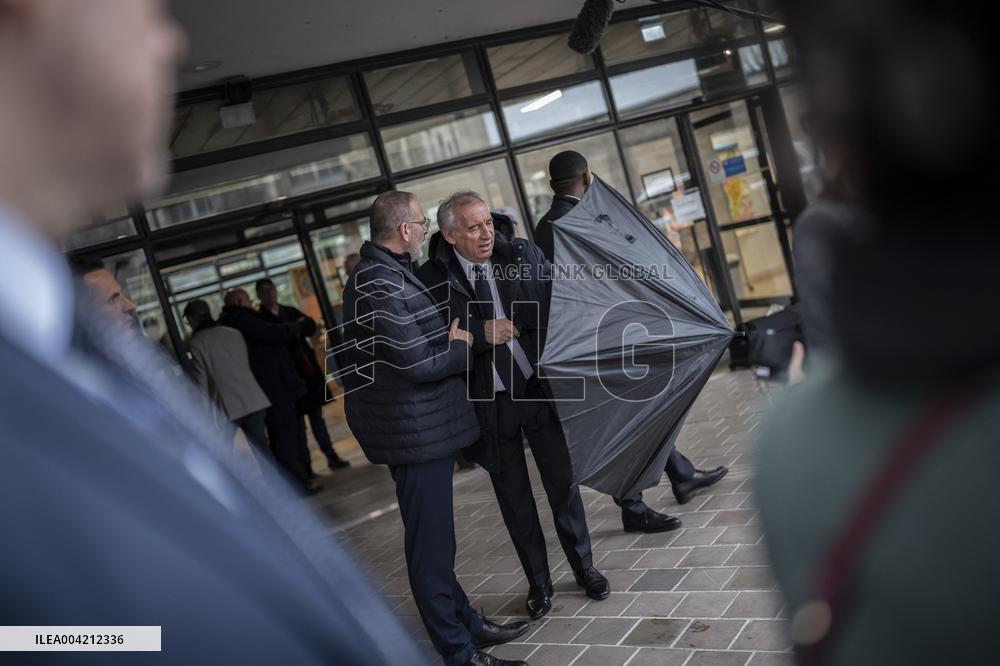 Francois Bayrou during a visit focused on defence industry - Bourges