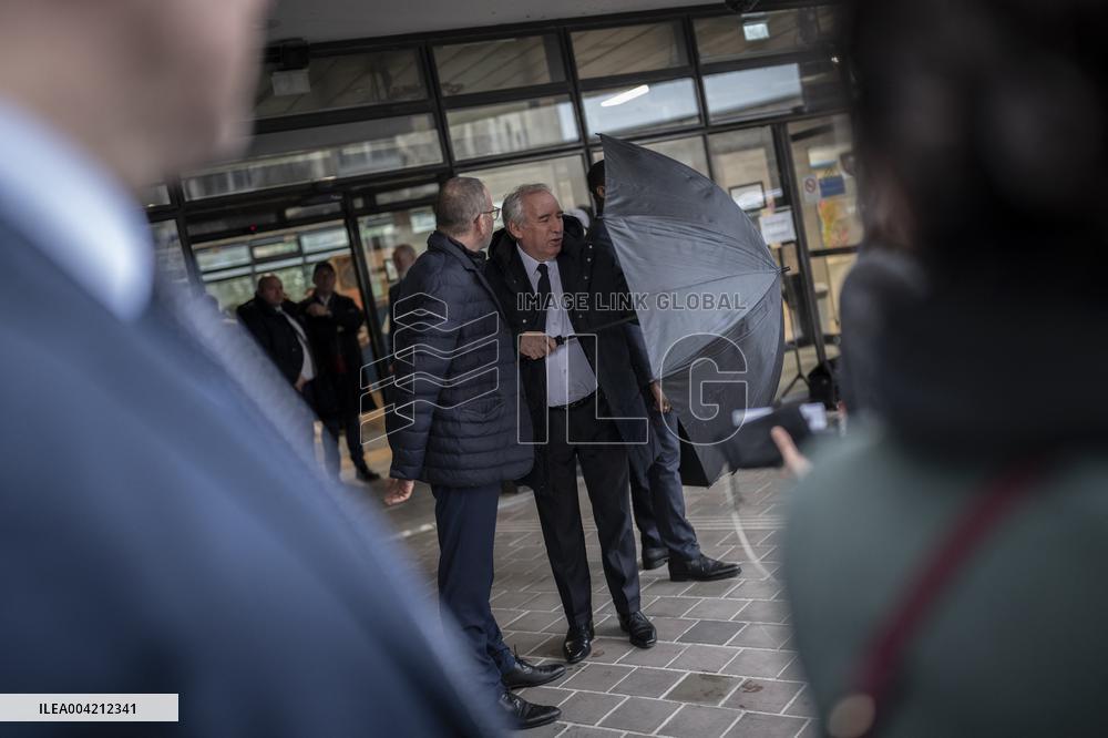 Francois Bayrou during a visit focused on defence industry - Bourges
