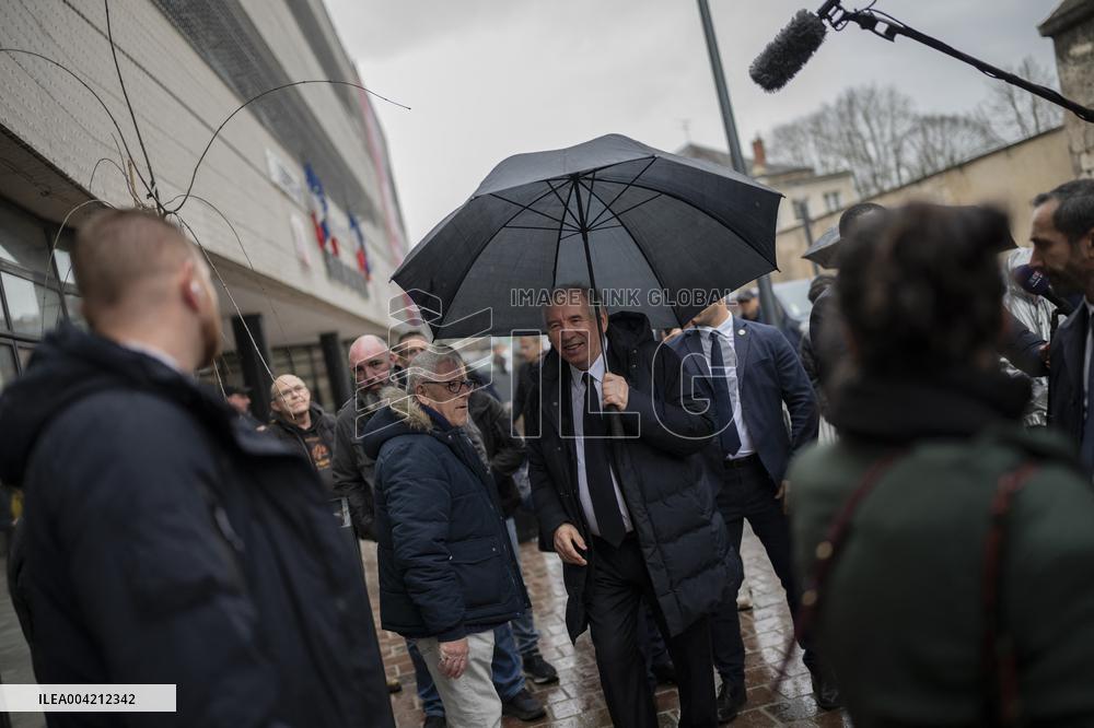 Francois Bayrou during a visit focused on defence industry - Bourges