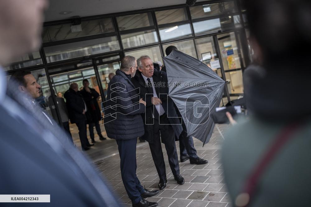 Francois Bayrou during a visit focused on defence industry - Bourges