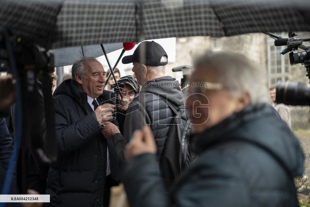 Francois Bayrou during a visit focused on defence industry - Bourges