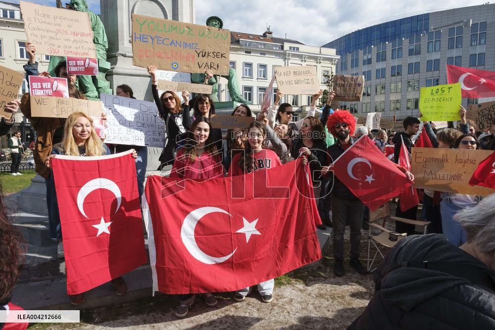 Demonstration in Support of The Mayor of Istanbul - Brussels