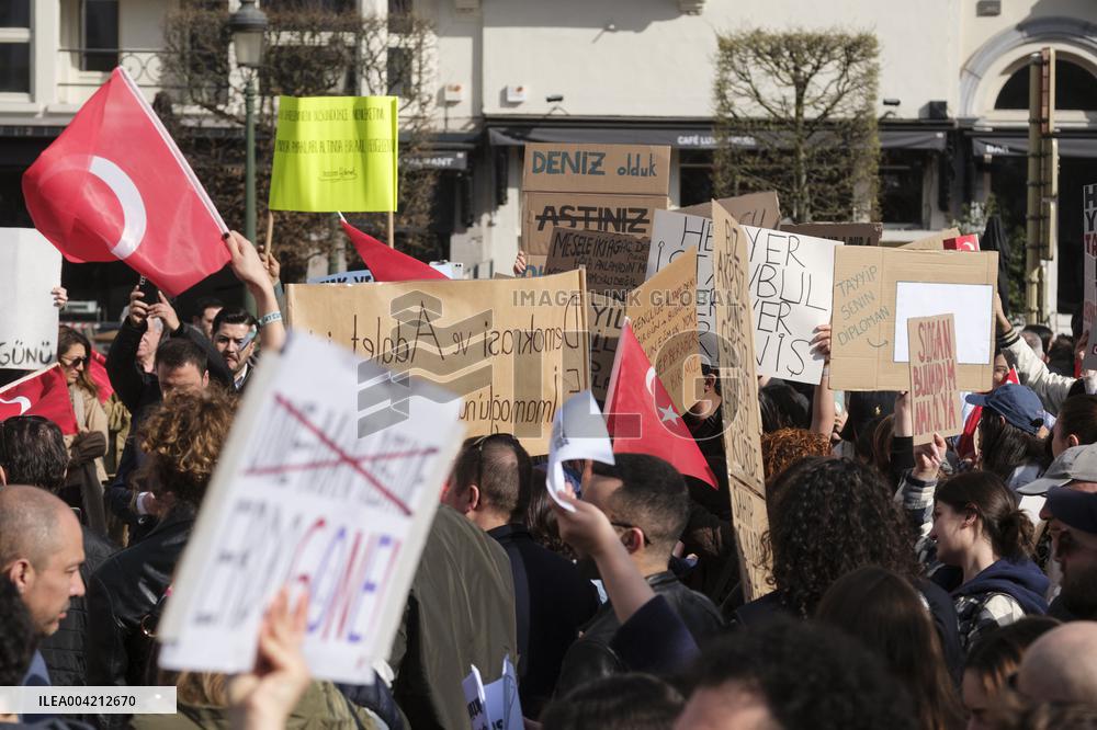 Demonstration in Support of The Mayor of Istanbul - Brussels