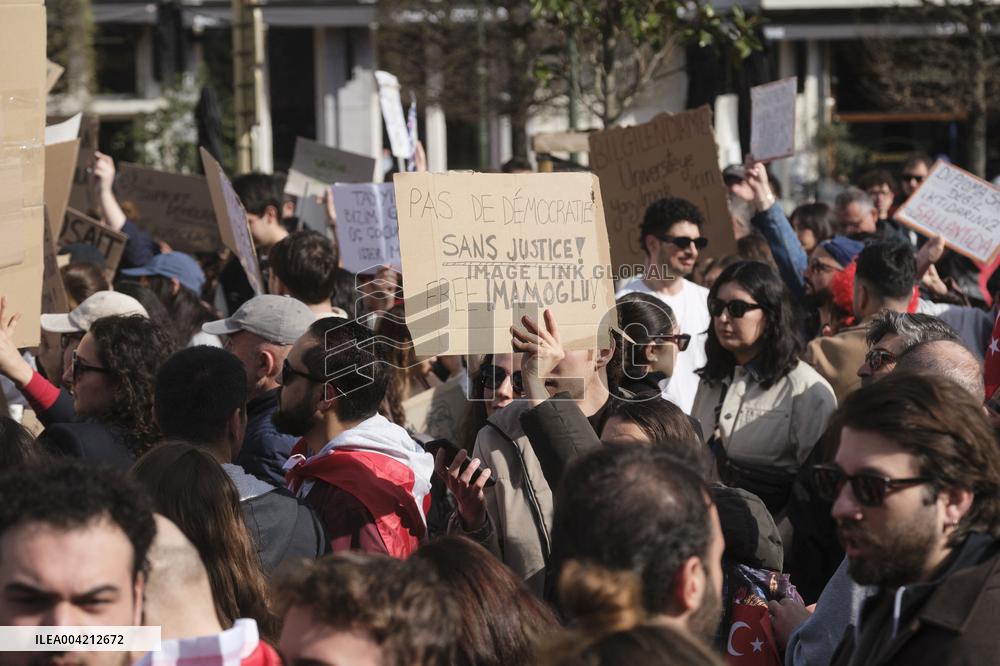 Demonstration in Support of The Mayor of Istanbul - Brussels