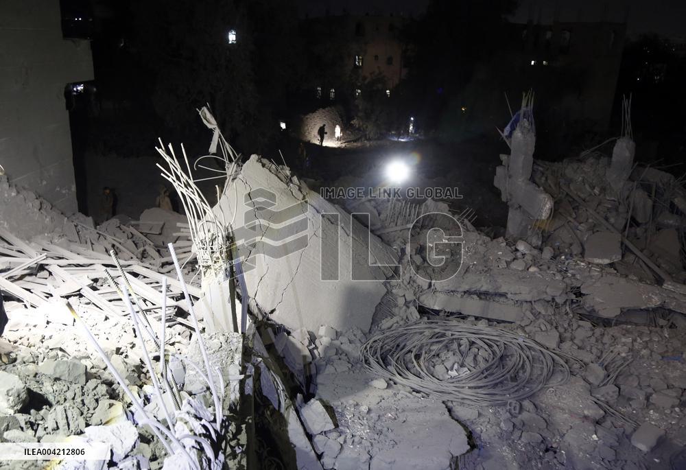 US Airstrikes On Sanaa - Yemen