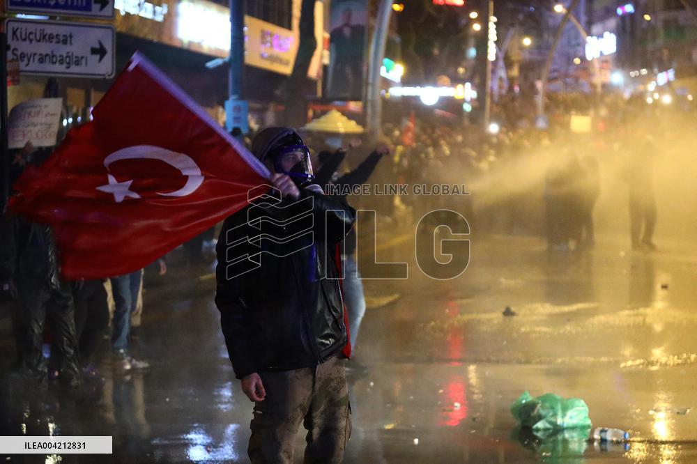 Protests In Ankara Intensify For Fourth Night Over Istanbul Mayor Jailed
