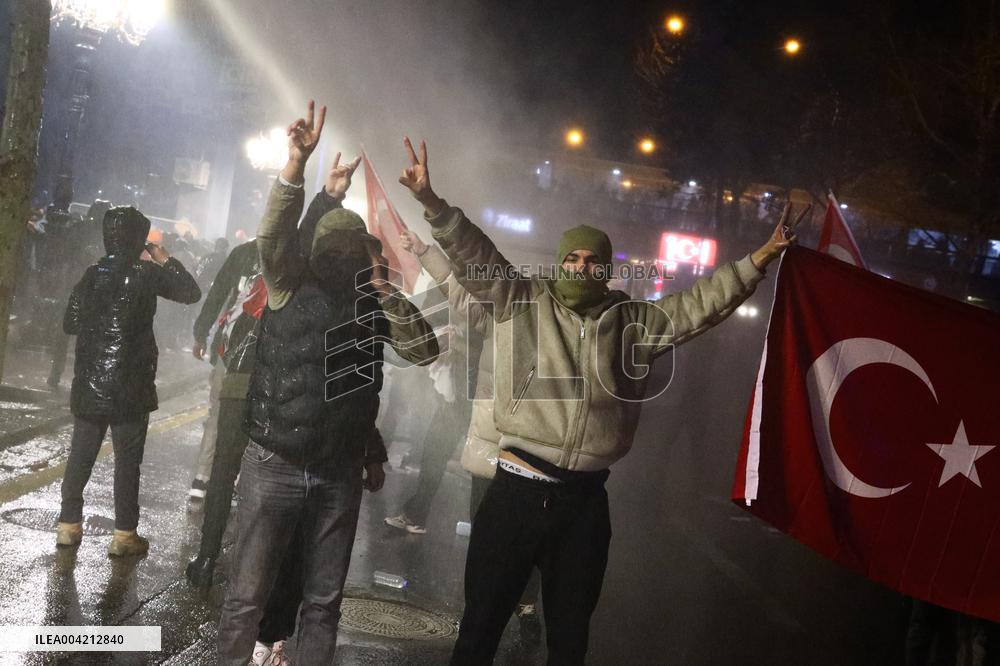 Protests In Ankara Intensify For Fourth Night Over Istanbul Mayor Jailed