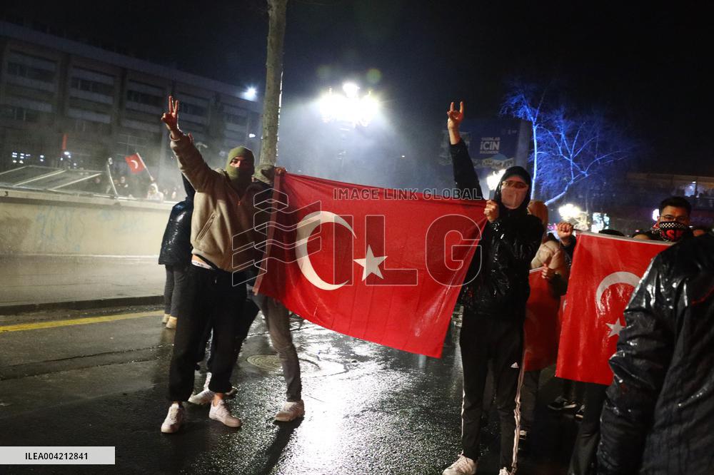 Protests In Ankara Intensify For Fourth Night Over Istanbul Mayor Jailed