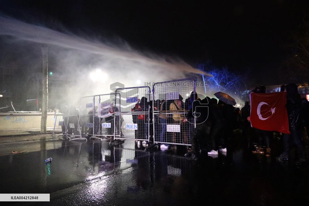 Protests In Ankara Intensify For Fourth Night Over Istanbul Mayor Jailed