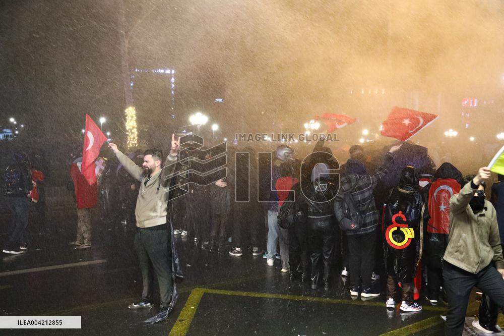 Protests In Ankara Intensify For Fourth Night Over Istanbul Mayor Jailed