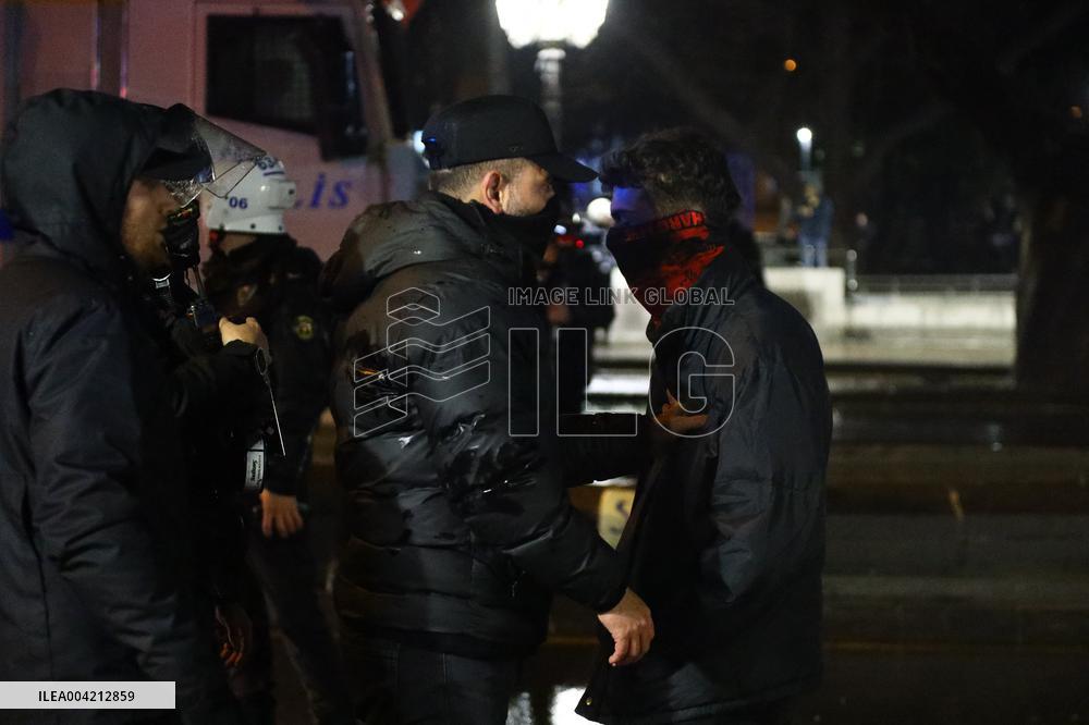 Protests In Ankara Intensify For Fourth Night Over Istanbul Mayor Jailed