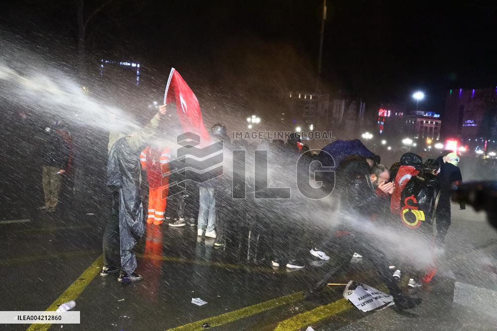 Protests In Ankara Intensify For Fourth Night Over Istanbul Mayor Jailed