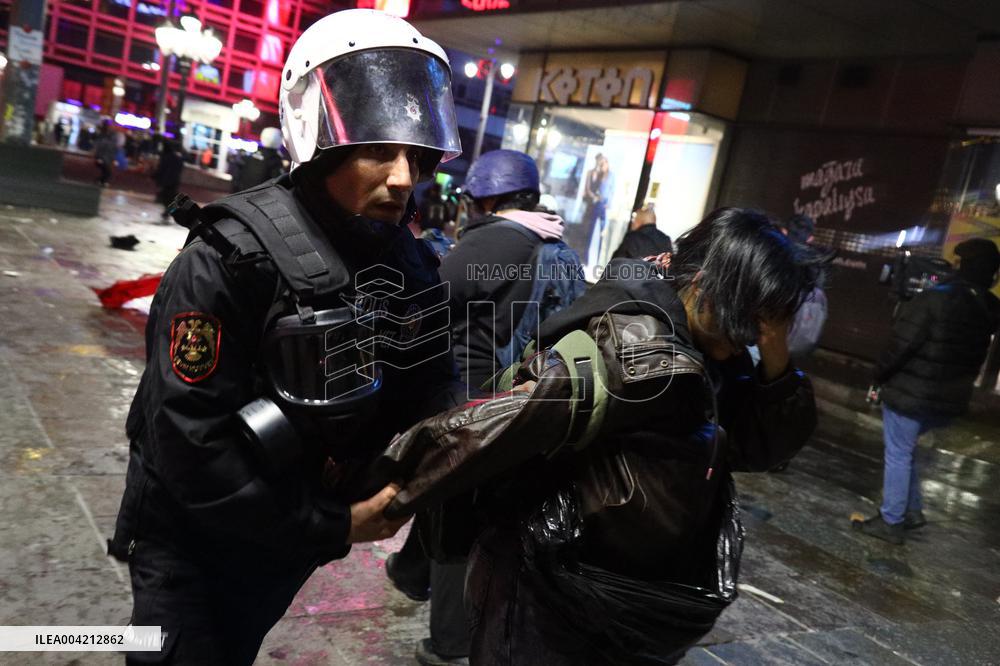 Protests In Ankara Intensify For Fourth Night Over Istanbul Mayor Jailed