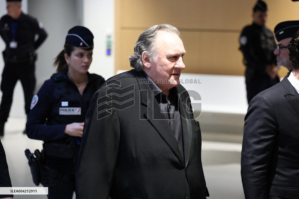 Gerard Depardieu Trial For Sexual Assault - Paris