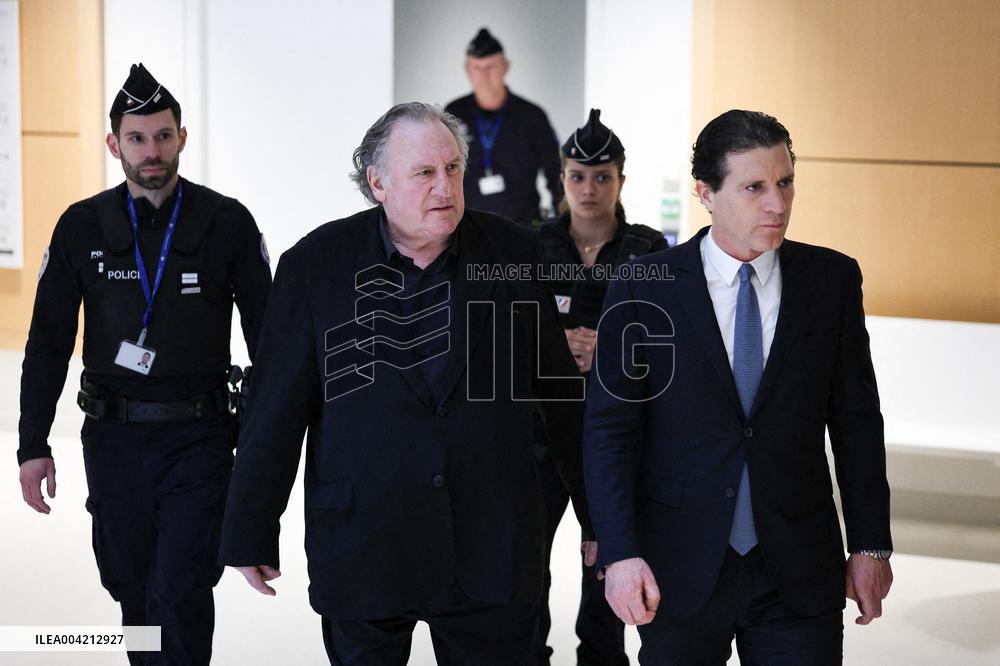 Gerard Depardieu Trial For Sexual Assault - Paris