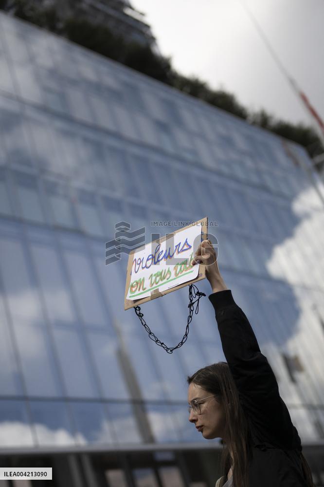 Protest at Depardieu Sexual Assault Trial - Paris