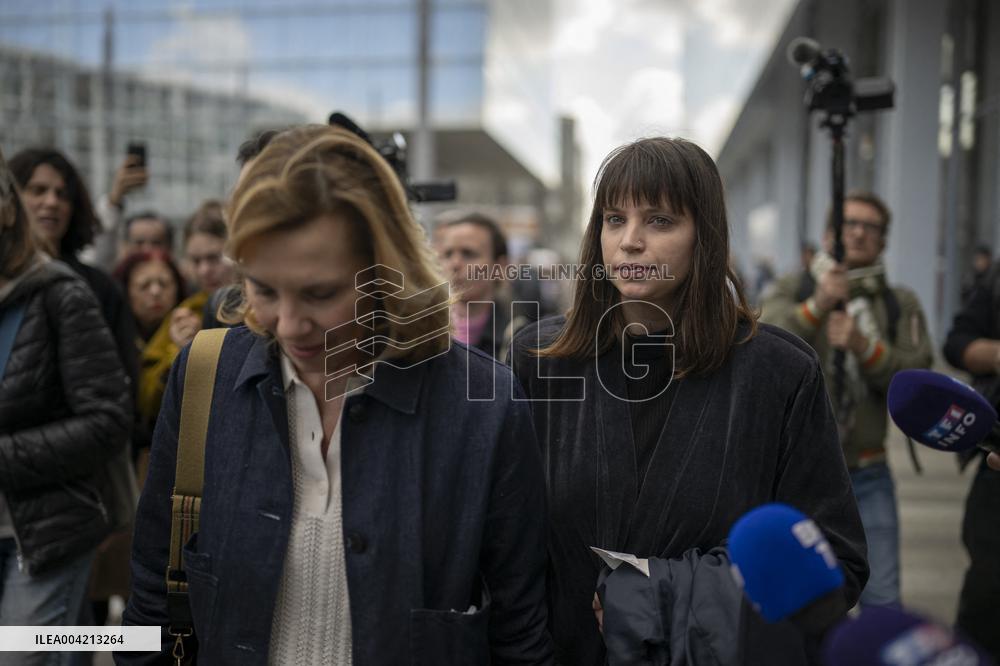 Victims Arrive At Depardieu Trial For Sexual Assault - Paris