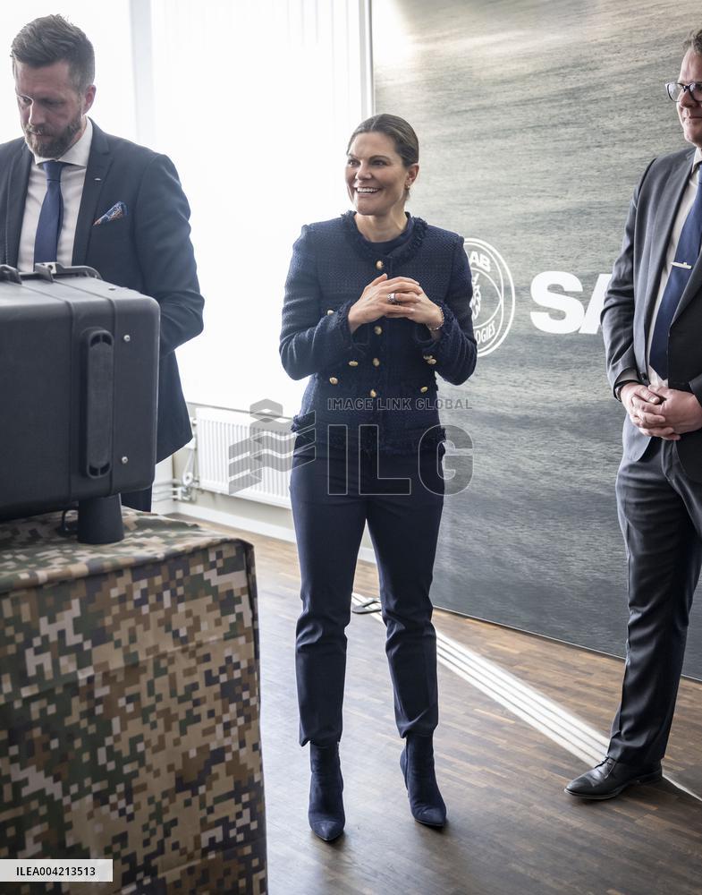 CROWN PRINCESS COUPLE VISITING SAAB IN KARLSKRONA