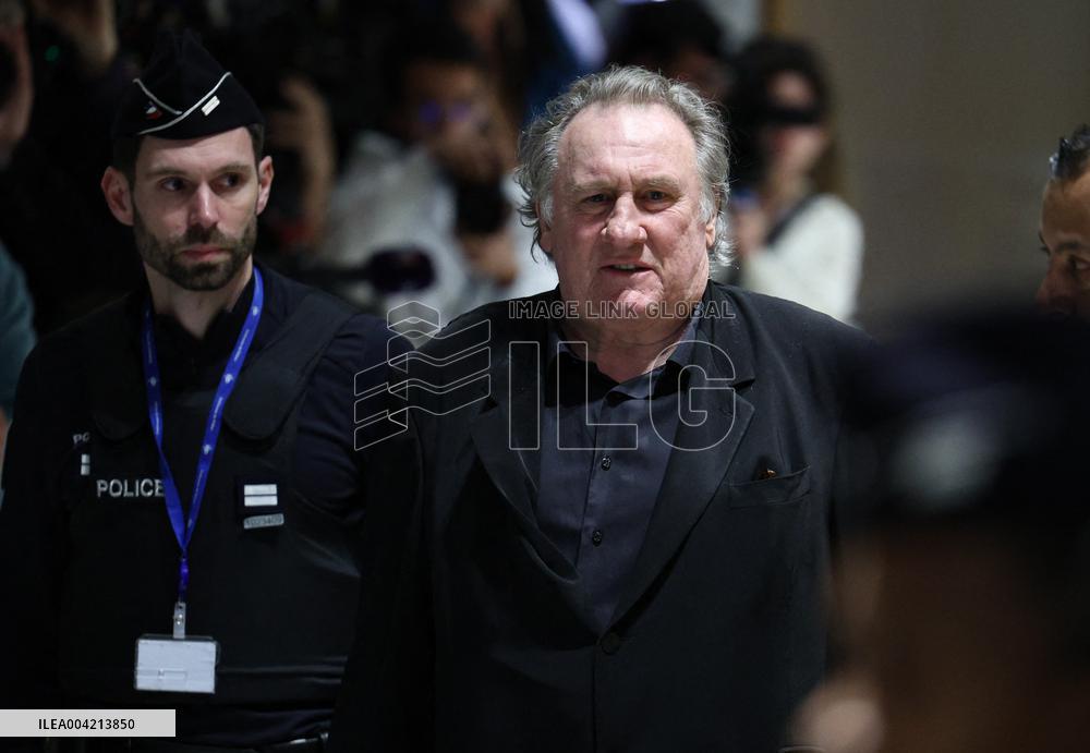 Gerard Depardieu Trial For Sexual Assault - Paris