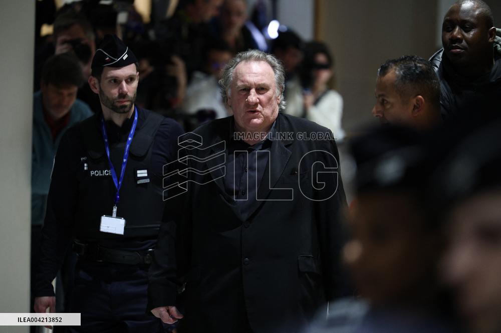 Gerard Depardieu Trial For Sexual Assault - Paris