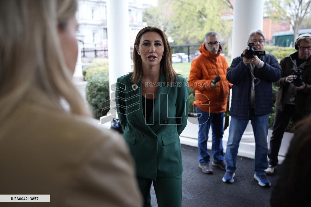 Alina Habba talks to reporters - Washington
