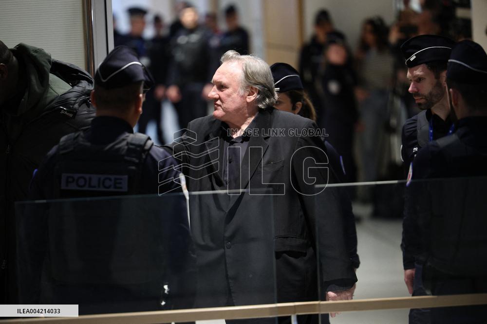 Gerard Depardieu Trial For Sexual Assault - Paris