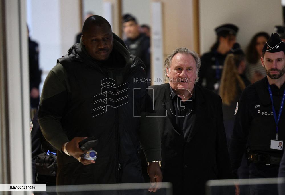 Gerard Depardieu Trial For Sexual Assault - Paris