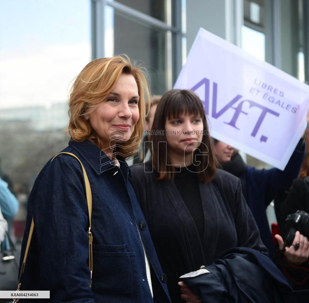 Victims Arrive At Depardieu Trial For Sexual Assault - Paris