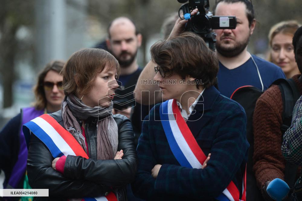Depardieu Trial - Rally In Support Of The Victims - Paris