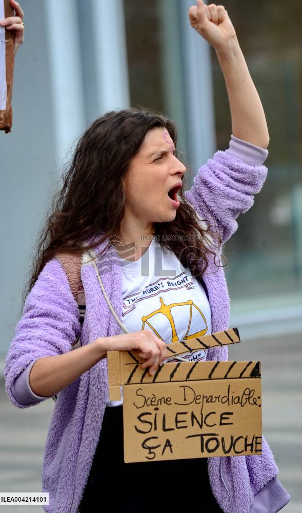 Depardieu Trial - Rally In Support Of The Victims - Paris