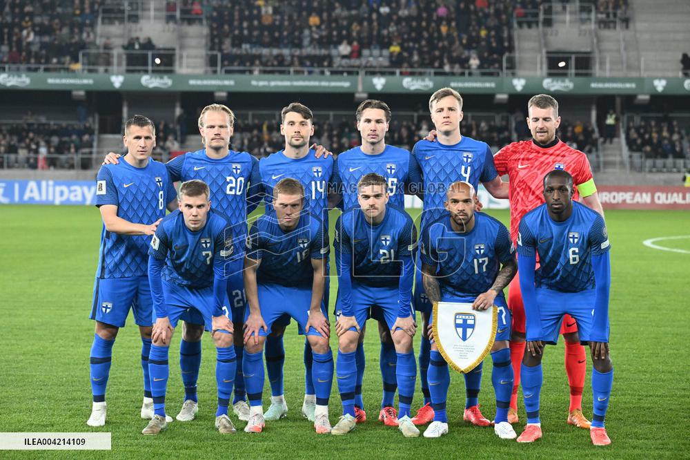 FIFA World Cup 2026 European qualifier Group G football match Lithuania vs Finland