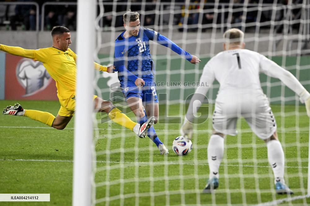 FIFA World Cup 2026 European qualifier Group G football match Lithuania vs Finland