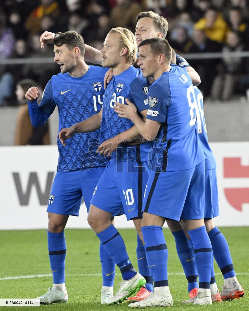 FIFA World Cup 2026 European qualifier Group G football match Lithuania vs Finland
