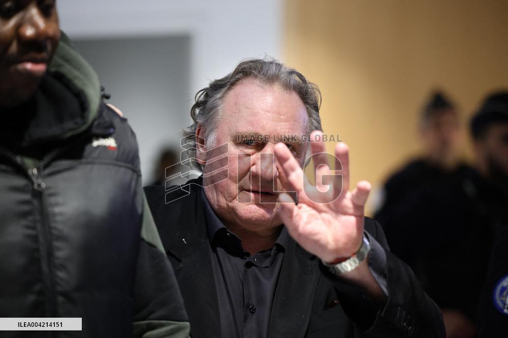 Gerard Depardieu Trial For Sexual Assault - Paris