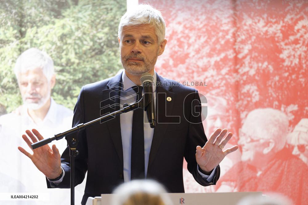 Laurent Wauquiez during a campaign meeting - Compiegne