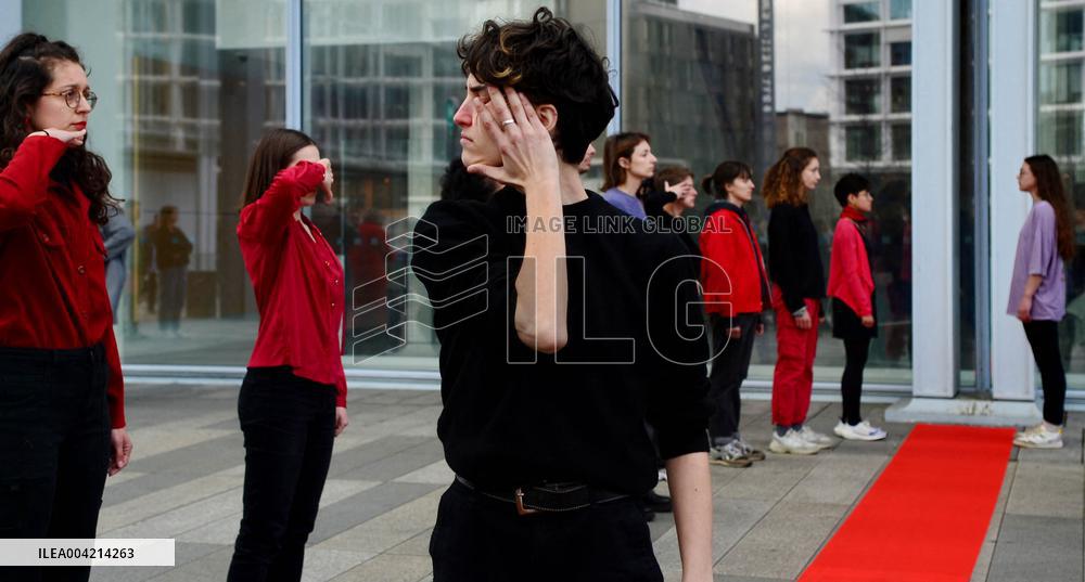 Depardieu Trial - Rally In Support Of The Victims - Paris