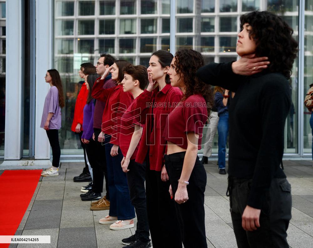 Depardieu Trial - Rally In Support Of The Victims - Paris