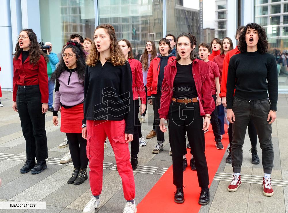 Depardieu Trial - Rally In Support Of The Victims - Paris