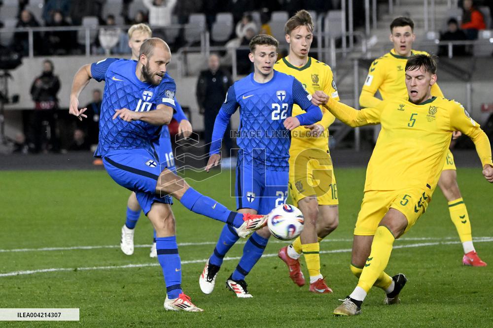 FIFA World Cup 2026 European qualifier Group G football match Lithuania vs Finland