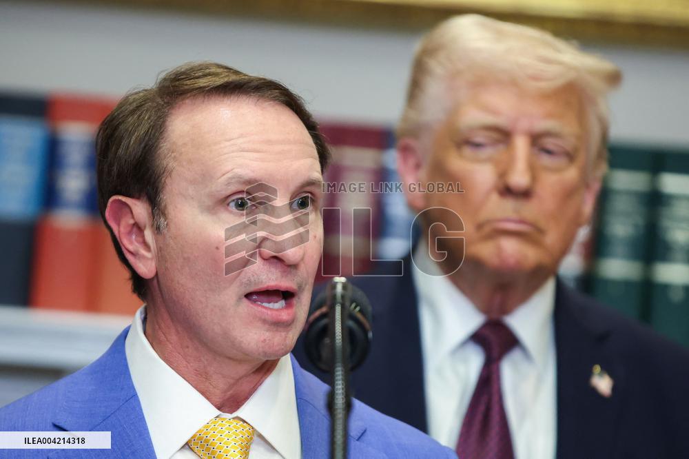 DC: President Donald Trump speaks alongside Louisiana Governor Jeff Landry